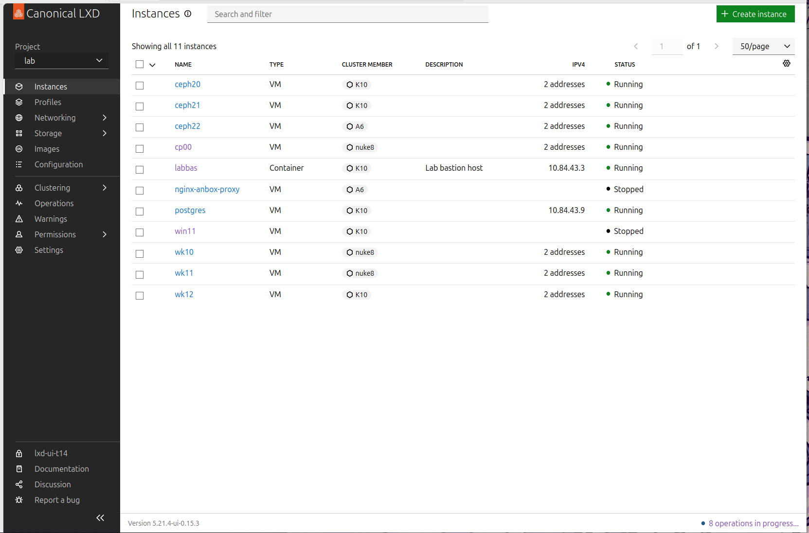 LXD UI
